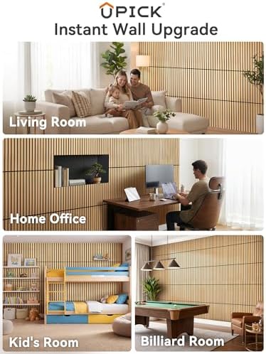 UPICK Wood Slat Acoustic Wall Panels 24" x 12", 20 Pack, 38.75 sq ft - Image 2
