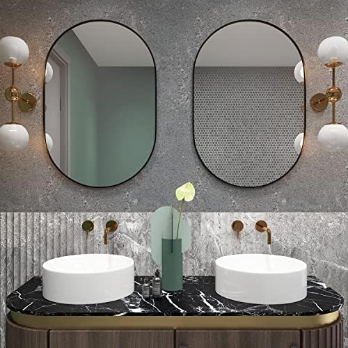 Oval Bathroom Mirror Capsule Wall Mirror, Large Modern Pill Mirrors - Image 7