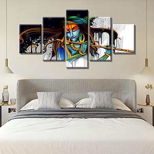 DJSYLIFE Hindu God Krishna Canvas Wall Art - Image 3