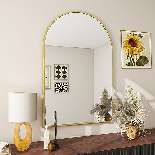 BEAUTYPEAK 20"x30" Arch Bathroom Wall Mirror by BEAUTYPEAK
