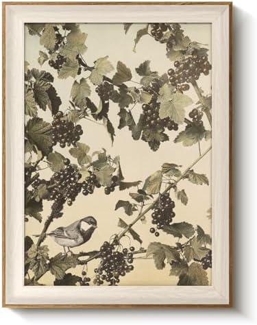 VIYYIEA Framed Vintage Bird Branch Wall Art by VIYYIEAART