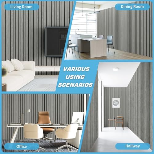 Art3d Six-Grid Design Slim Slat Wall Panel, 104 x 12 Inch - Image 4