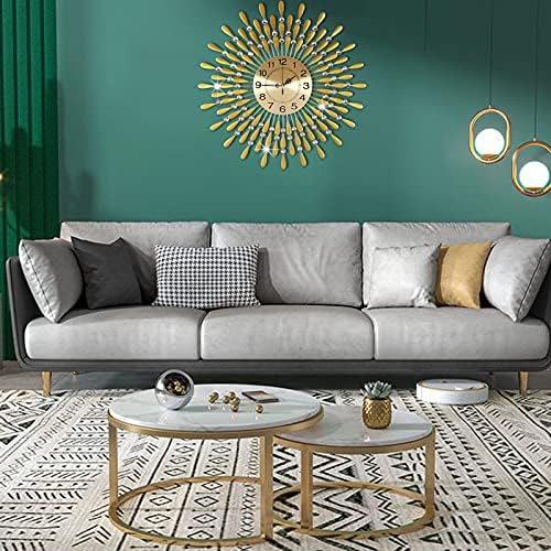 Large Wall Clock Metal Decorative Wall Clocks 3D Non-Ticking Silent Quartz - Image 4