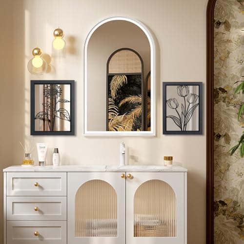 2 Set Farmhouse Mirrors for Wall Decor Living Room Bedroom Bathroom Entryway - Image 6