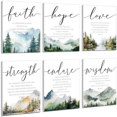 Sacubee 6 Pack Acoustic Christian Art Panels 12" x 16" by Sacubee