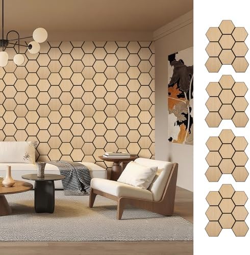 Hexagon Acoustic Wall Panels, Self-Adhesive Sound Absorbing Wall Panel by ARMURO by ARMURO