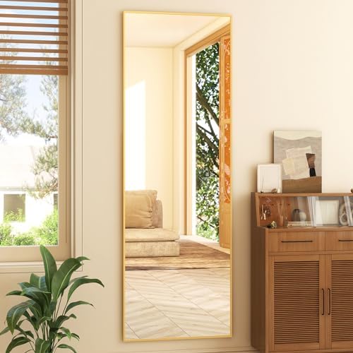 GLSLAND 59"x16" Full Length Mirror Full Body Mirror Freestanding Hanging or by GLSLAND