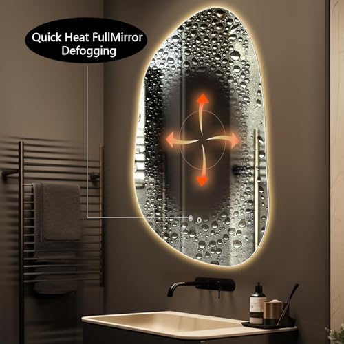 HOMECOOKIN LED Irregular Bathroom Mirror - Image 3