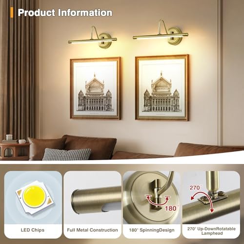 JOOSENLUX Modern LED Picture Lights Fixtures, Art Decor Metal Artwork Mini - Image 3