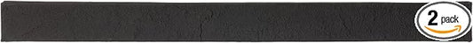 2-Pack Dark Gray Faux Stone Ledger & Trim Panels, 35.62" x 2.25" x 3.25" by Wallwell