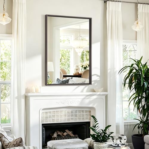 AAZZKANG Rectangular Metal Frame Mirror 26"x18" Retro Bathroom Bedroom Wall - Image 6