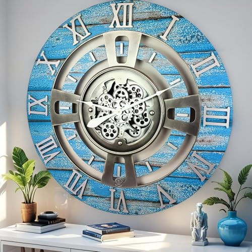 ImprovingLife The Gears Clock Real Moving Gear Wall Clock England Line) by THEGEARSCLOCK