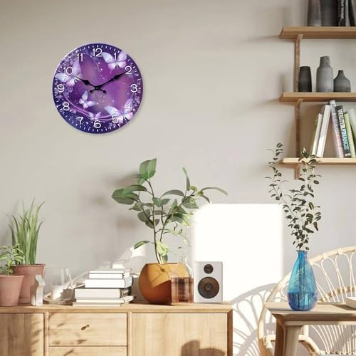 Purple Wall Clocks Battery Operated 20 Inch - Image 6