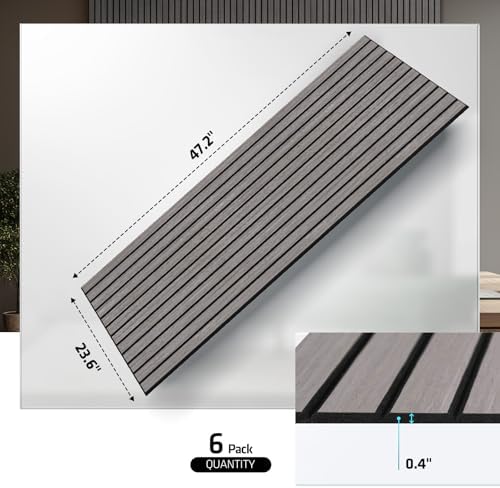 6 Pack Acoustic Panels, 47.2" x 23.6" Sound Proof Panels - Image 4
