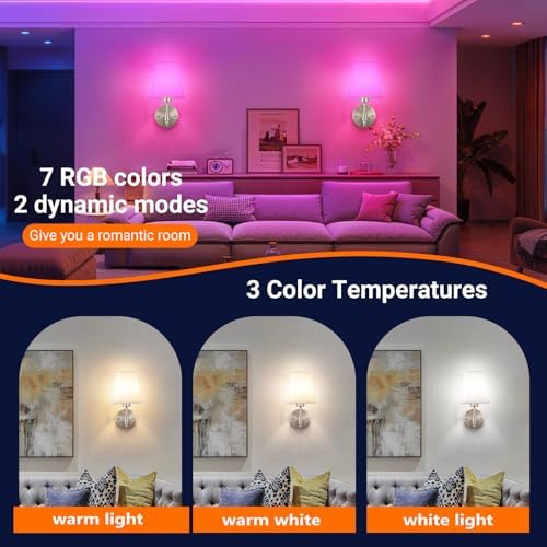 YHCDLAMP Peel and Stick Wall Sconces, No Drilling Stick On Wall Sconce - Image 4