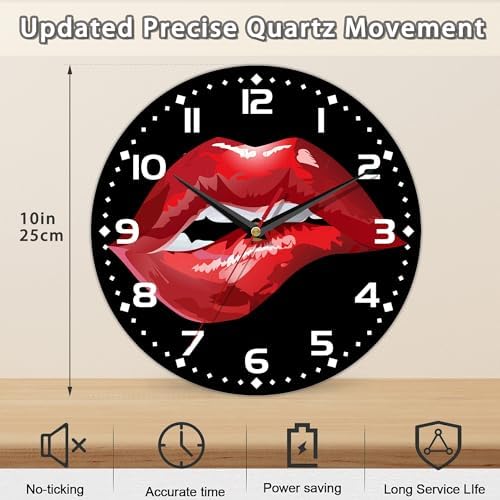 Red Lip Wall Clock - Image 2