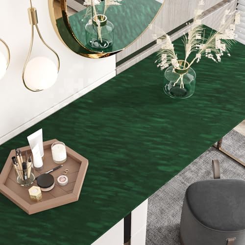 Self Adhesive Dark Green Velvet Drawer Liner - Image 4