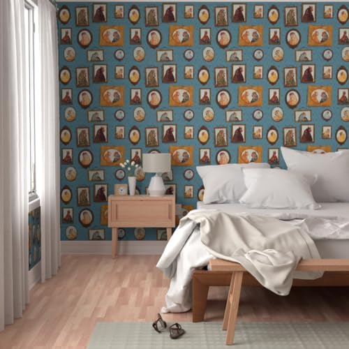 Spoonflower Chickens Farm Peel and Stick Removable Wallpaper - Image 5
