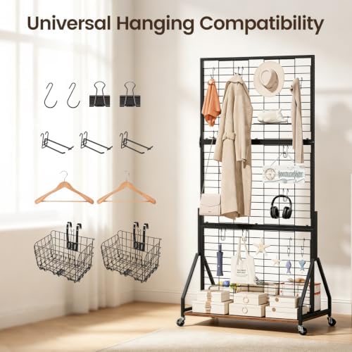 ELYKEN Foldable Grid Wall Panels, 6 x 3 FT Movable Gridwall Display Rack - Image 6