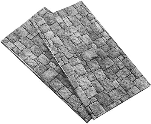 Chuangdi 2Pcs 4.5 x 9ft Brick Stone Backdrop Wallpaper Tablecloth - Image 3