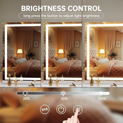 Hasipu Vanity Mirror with Lights, Lighted Makeup Mirror with Dimmable 3 Modes - Image 4