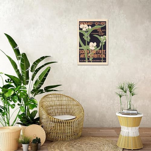 vintage South End Free Art Exhibition posters Minimalism Room Aesthetics canvas - Image 4