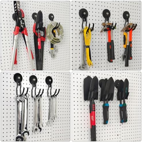 3-H Heavy Duty Magnetic Hooks, No-Drill Garage Power Tool Holder, 4 Pack - Image 6