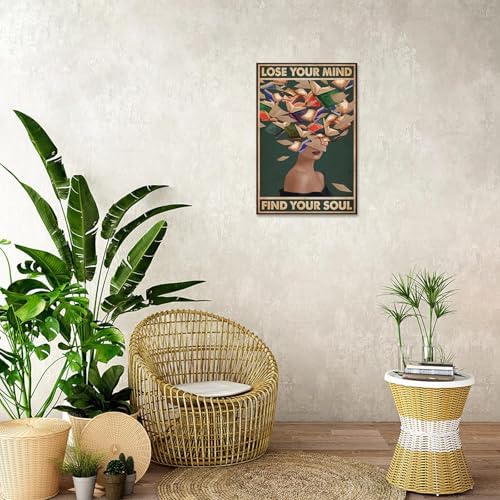 Vintage Lose Your Mind Find Your Soul Posters Room Aesthetics Dark Green - Image 4