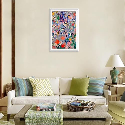 Retro Japanese Floral Poster Abstract Botanical Canvas Wall Art Colorful - Image 5
