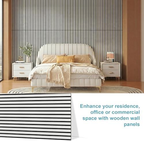 Wood Slat Acoustic Wall Panels, 4 Pack, 47.2 x 23.6 in - Image 4