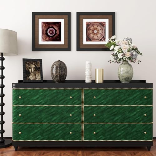 YENHOME 17.7"X200" Emerald Green Velvet Peel and Stick Wallpaper Vintage Velvet - Image 2