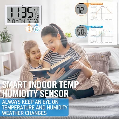 TXL Atomic Digital Wall Clock, Battery Operated - Image 4