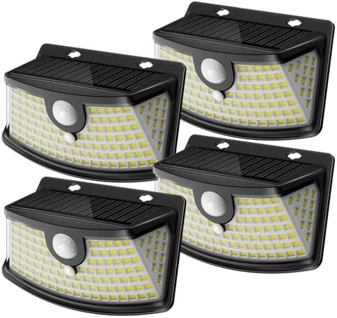 Aootek Solar Motion Sensor Lights Outdoor 120 LEDs, 4 Pack by Lightupeveryconer