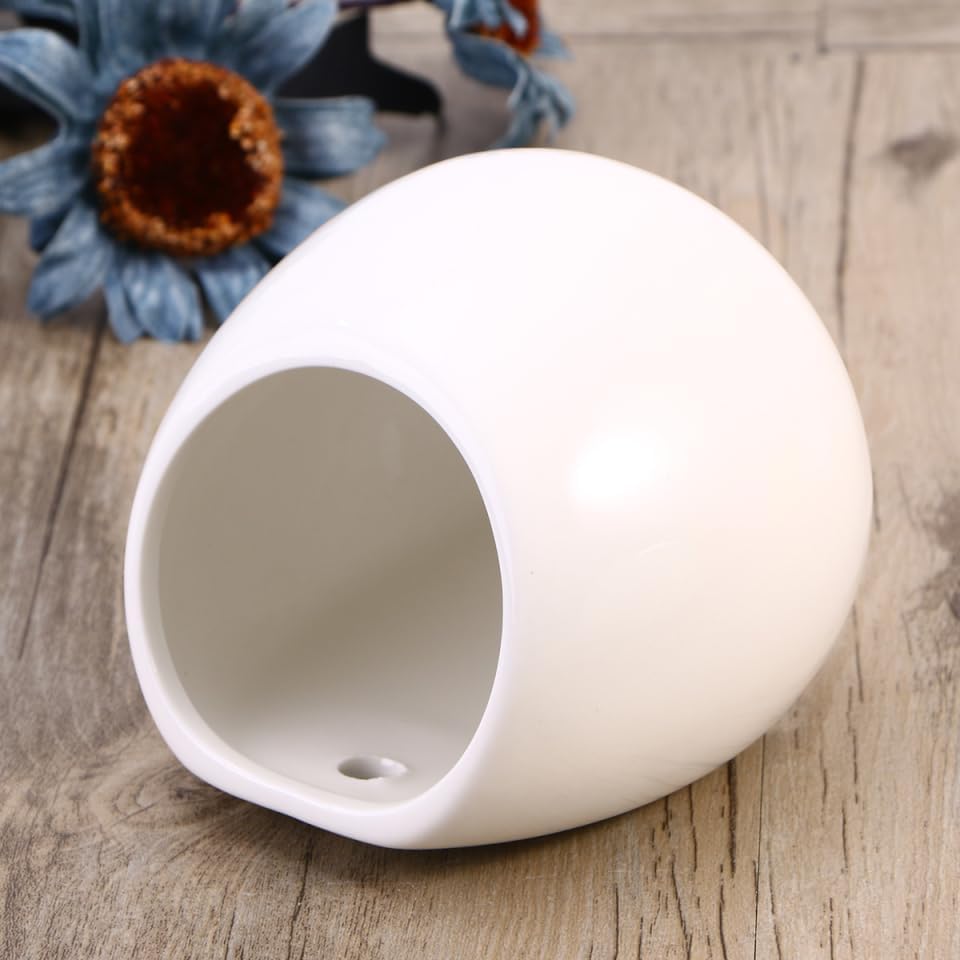 HOMSFOU 2-Pack Hanging Ceramic Planters Whiteware Pots - Image 7