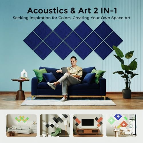 12 Pack Self-Adhesive Acoustic Panels, 2nd Generation Sound Absorbing Panel - Image 5