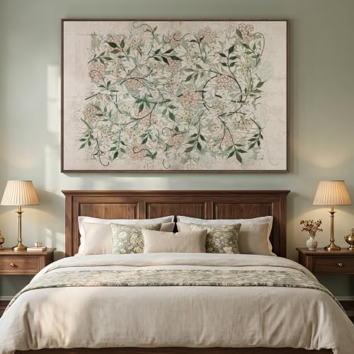 Extra Large Framed Sage Green Botanical Wall Art - Image 4