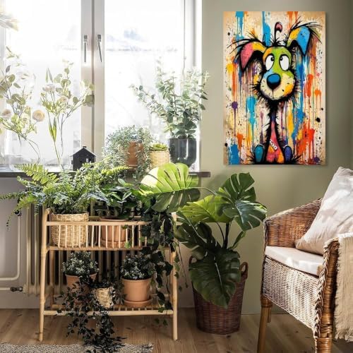 Colorful Cat Face Poster Pop Art Animal Print Canvas Wall Art - Image 5