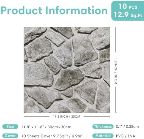 Commomy Faux Stone Peel and Stick Wall Panels - Image 6