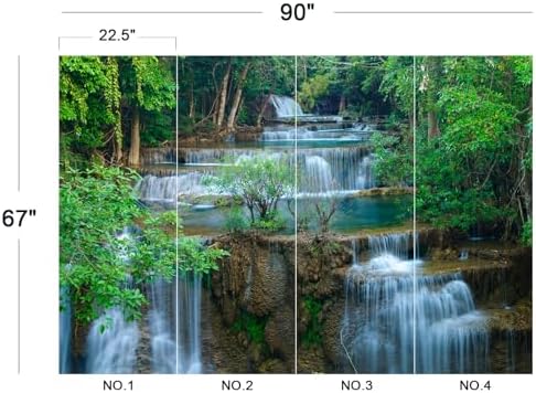 Stunning Tropical Forest Waterfall Landscape Wallpaper Peel Stick - Image 5