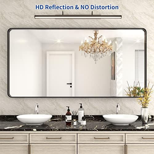 WEER Black Bathroom Vanity Mirror 72X36 Inch - Image 2