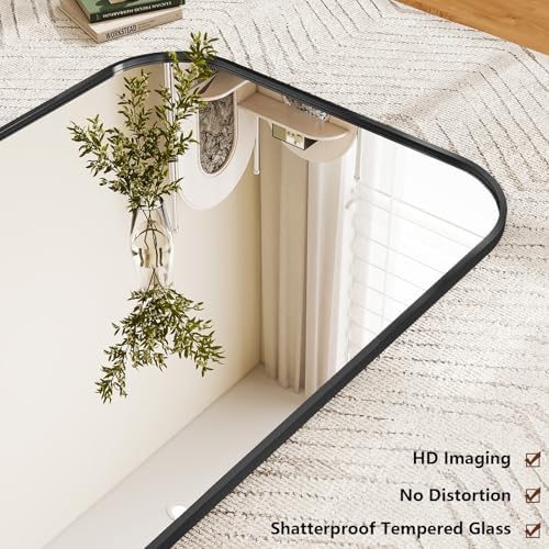 Oversized Full Length Mirror 76"x34" Arched Floor Standing Mirror - Image 3