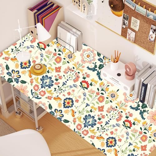 ILHIIOR Pink Floral Peel and Stick Wallpaper Boho 17.5 x 393 Inches - Image 6