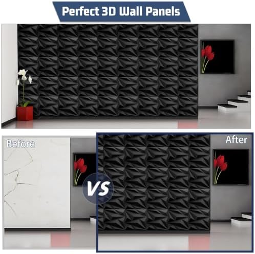 Decorative 3D Wall Panels, 33 Pack Textured PVC Tiles 12x12 Inch, Modern Wall - Image 3