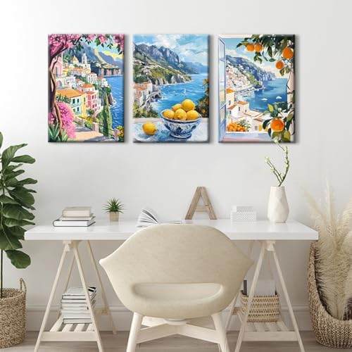 Italy Amalfi Coast Wall Art Posters Italian Travel City Canvas Wall Decor Italy - Image 7
