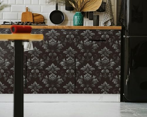 FLFK Dark Floral Wallpaper Peel and Stick 16" x 384" - Image 6