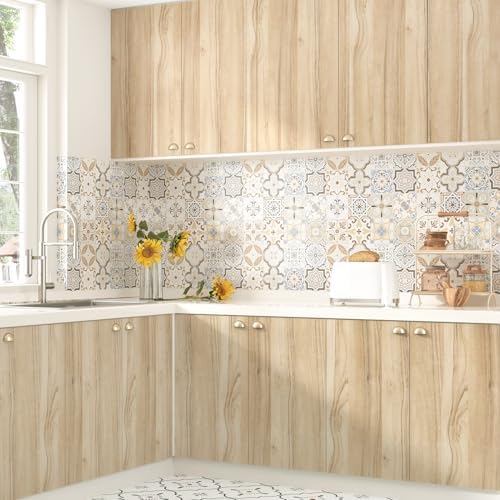 WESTICK Light Wood Contact Paper Peel and Stick Countertops Waterproof - Image 4
