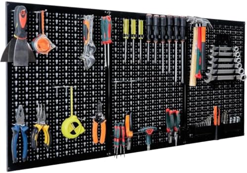 Ultrawall Peg Board Wall Organizer 4 ft. Metal Garage Wall Pegboard by UltrawallGarageToolsOrganizer