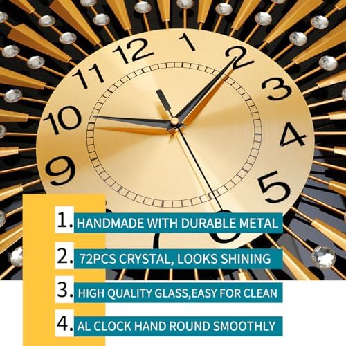FLEBLE Large Wall Clocks for Living Room Decor Big Modern Silent Wall Clock - Image 5