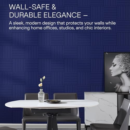 MaxGear Bulletin Board 36" x 24", Dark Blue Felt Wall Tiles Room Decor - Image 7