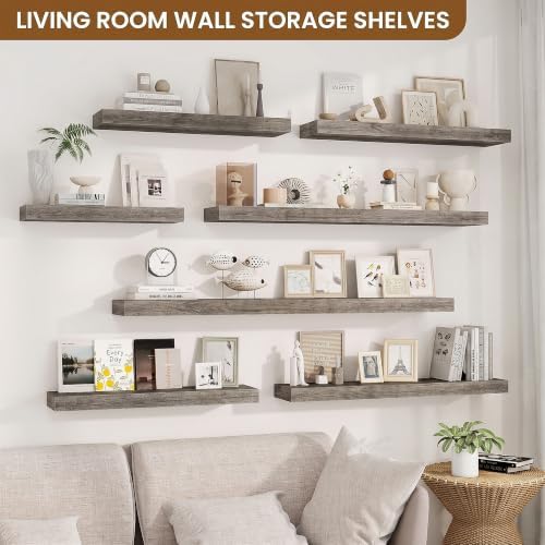 Floating Shelves for Wall, Wall Mounted Wood Shelves - Image 2